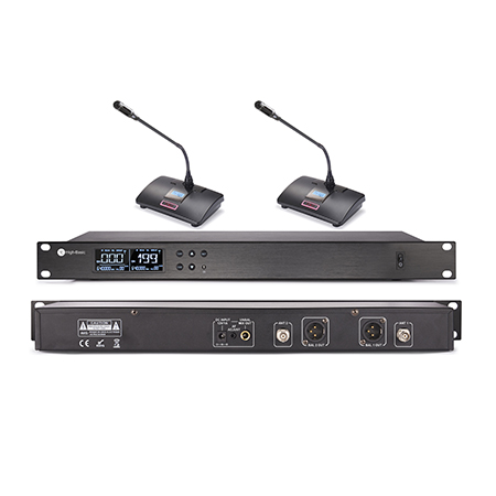 真分集一拖二無(wú)線座式話筒