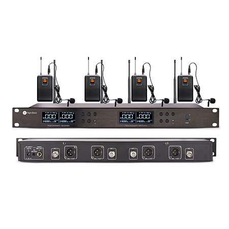 真分集一拖四無線領夾話筒