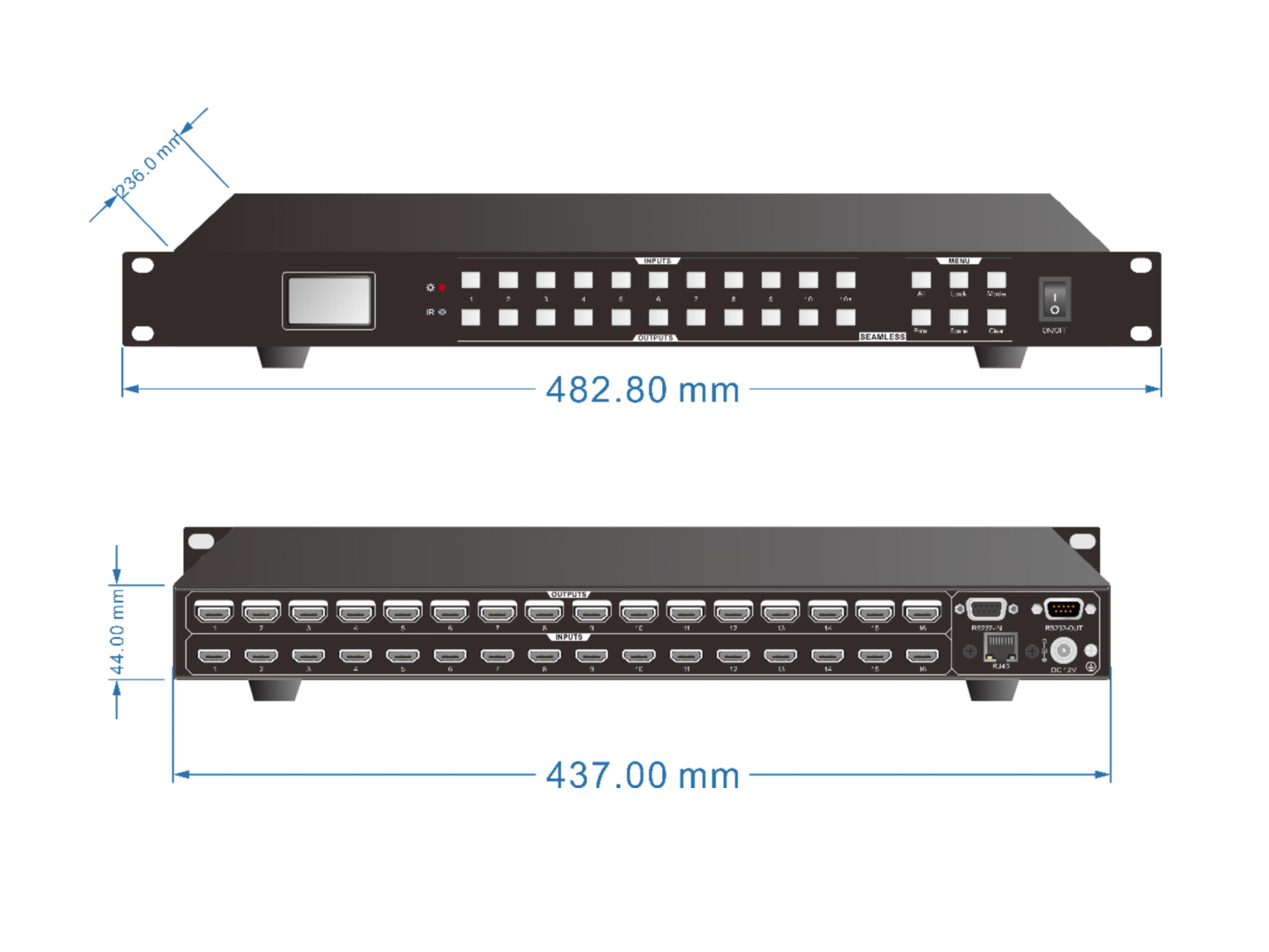 16x16 HDMI無縫矩陣（4K30）
