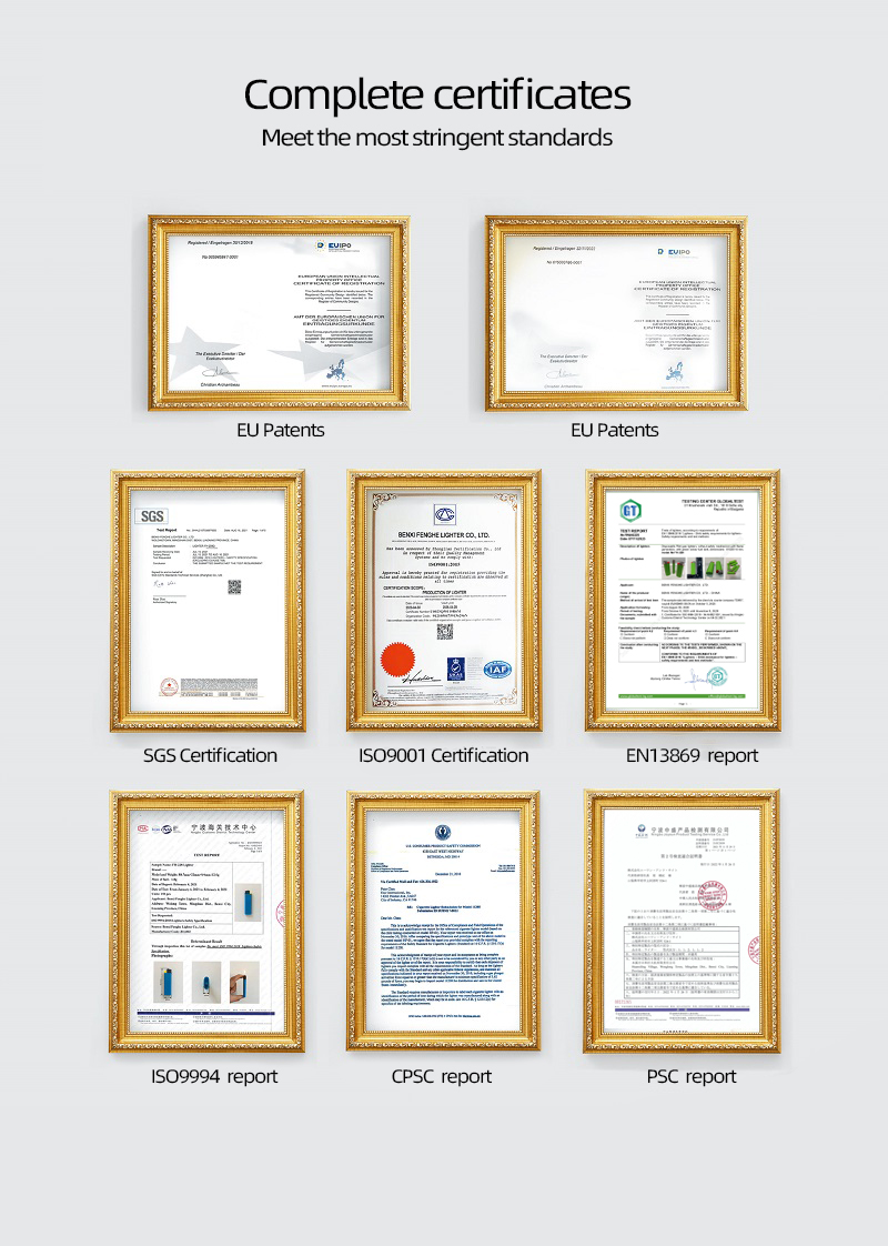 Lighter certificate