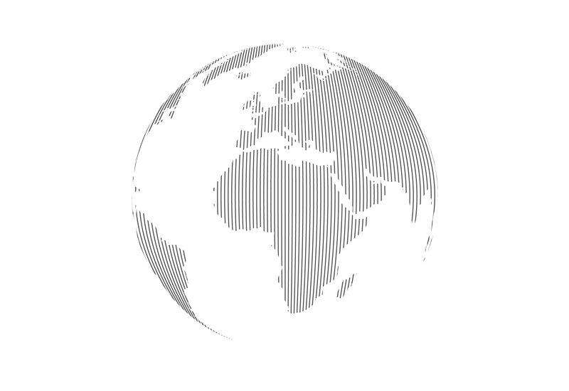 新图网_手绘线稿科技地球_ixintu.com