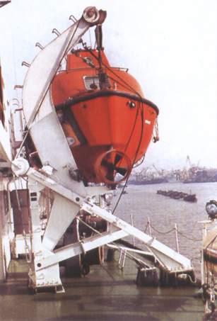 重力滑軌式吊艇架Gravity Rolling Type Boat Davit