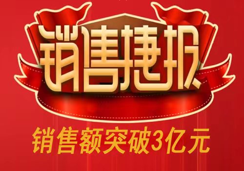 Our sales exceeded 300million RMB yuan for the first time