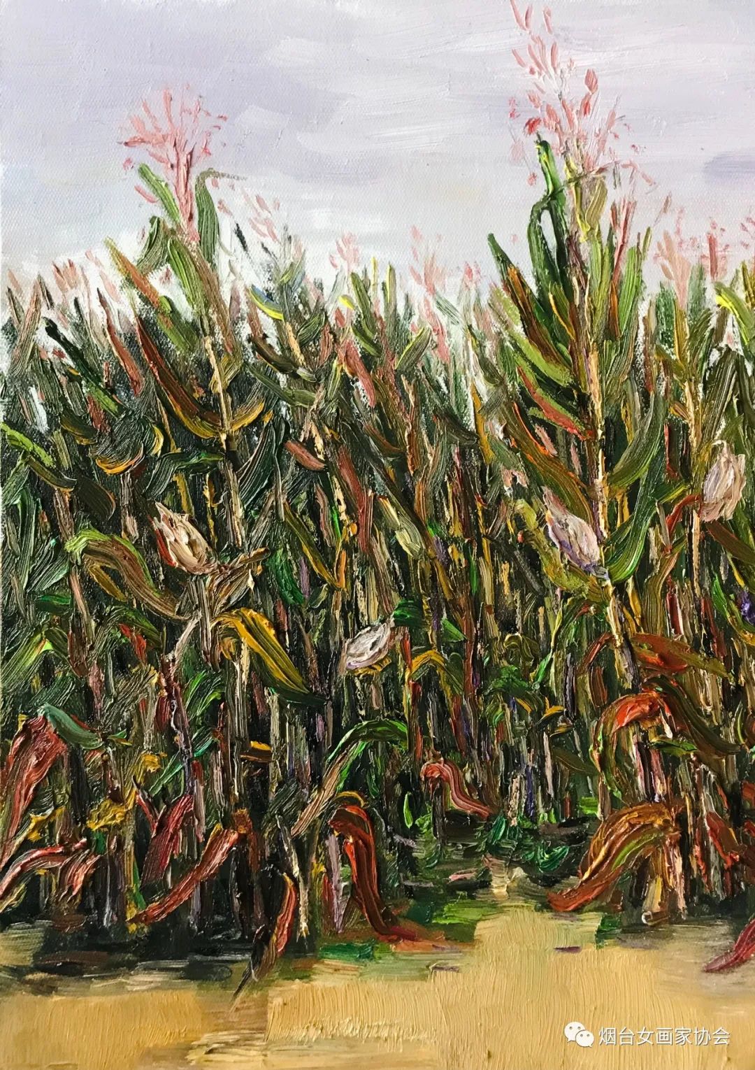 《玉米地》40x50cm油画《故园》40x50cm油画《林家口子写生》50x60cm