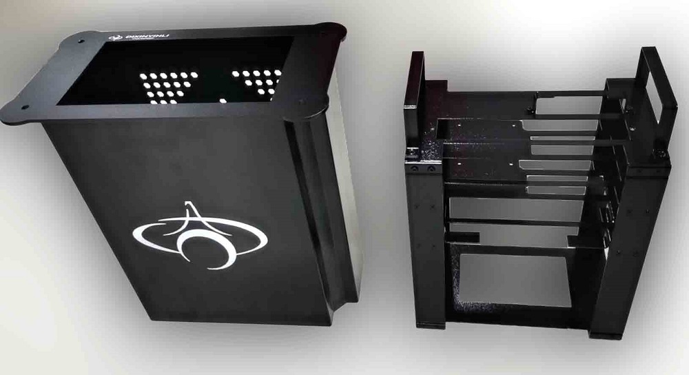 Material: Q235 process: laser + CNC bending + lathe + computer gong + welding + powder spraying + screen printing Logo + assembly