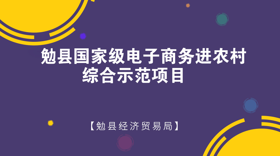 勉县国家电子商务进农村综合示范县项目