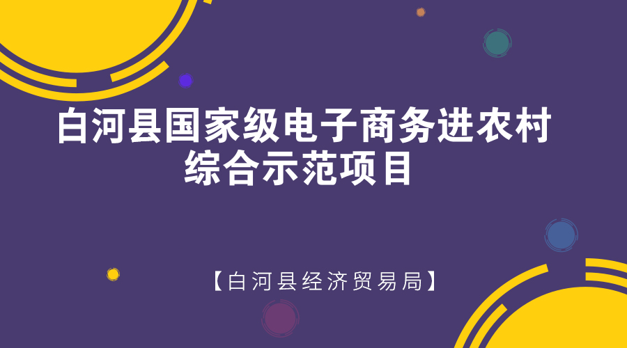 白河县国家电子商务进农村综合示范县项目