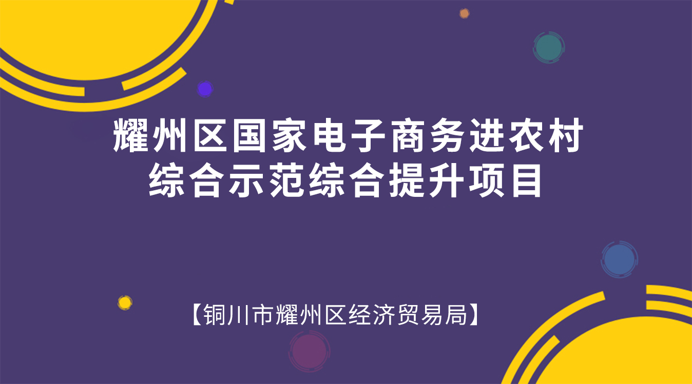 耀州区国家电子商务进农村综合示范县项目