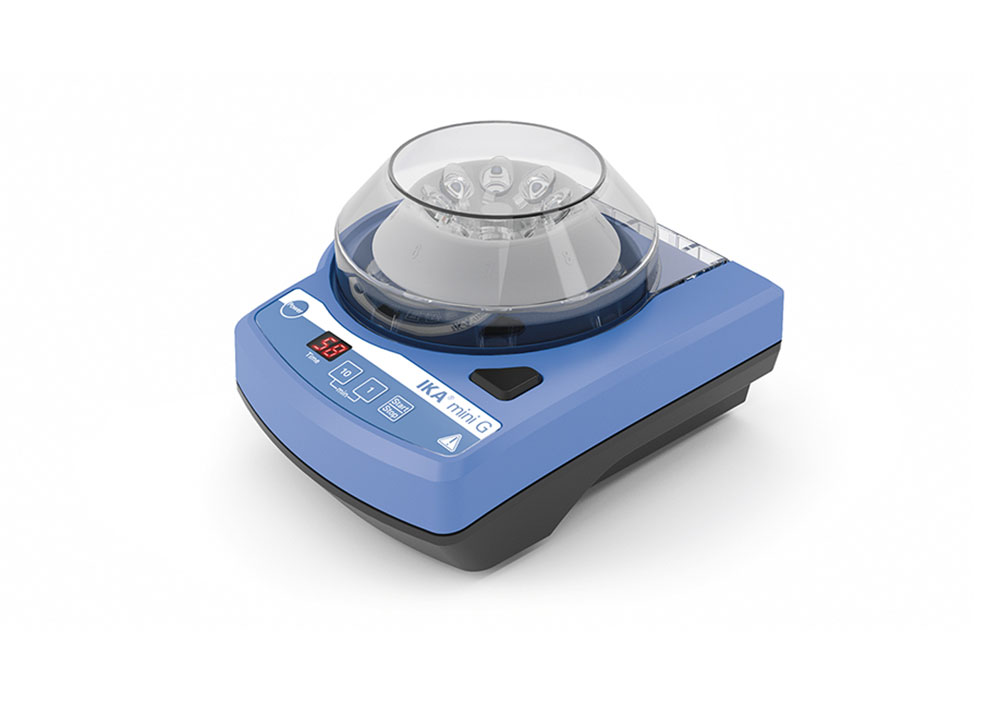 IKA® mini离心机还能与PCR条管配套使用。只有在顶盖关闭的情况Mini离心机才会运行，增强了用户的使用安全性。轻轻一按开启按钮顶盖即可打开。