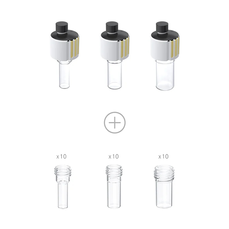 IKA货号：0010003810
consisting of: | 包括：
GLASS VIAL COMPLETE 5ML | 5ml完整反应管（含盖）
GLASS VIAL COMPLETE 10ML | 10ml完整反应管（含盖）
GLASS VIAL COMPLETE 20ML | 20ml完整反应管（含盖）
SET GLASS VIALS 5ML | 5ml反应管（不含盖，10pcs/包）
SET GLASS VIALS 10ML | 10ml反应管（不含盖，10pcs/包）
SET GLASS VIALS 20ML | 20ml反应管（不含盖，10pcs/包）