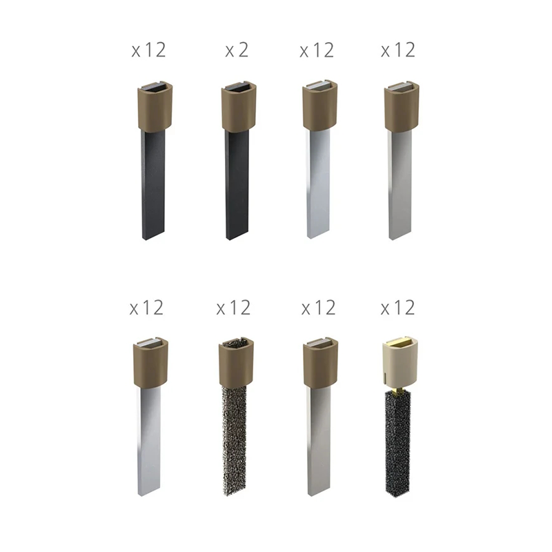 IKA货号：0020017204
consisting of: | 包括：
ELECTRODE GRAPHITE | 石墨电极（12pcs/包）
ELECTRODE GLASSY CARBON | 玻碳电极（2pcs/包）
ELECTRODE PLATINUM PLATED | 镀铂电极（2pcs/包）
ELECTRODE RVC FOAM | 网状玻碳电极（12pcs/包）
ELECTRODE MAGNESIUM | 镁电极（12pcs/包）
ELECTRODE ZINC | 锌电极（12pcs/包）
ELECTRODE STAINLESS STEEL | 不锈钢电极（12pcs/包）
ELECTRODE NICKEL FOAM | 泡沫镍电极（12pcs/包）
ELECTRODE NICKEL | 镍电极（12pcs/包）