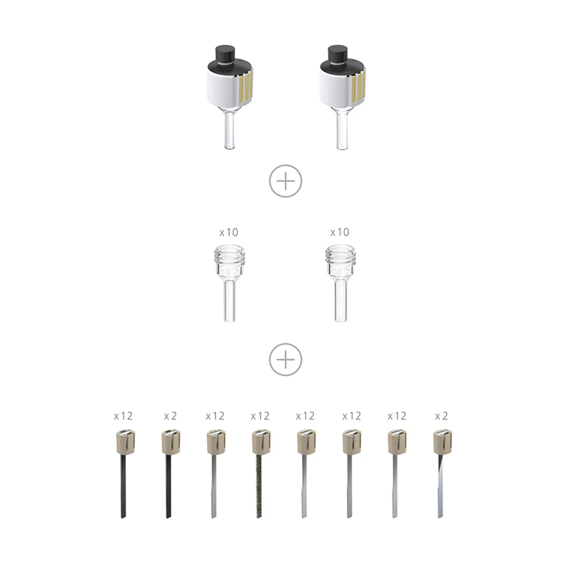 IKA货号：0040004015
consisting of: | 包括：
ELECTRASYN 2.0 MICROVIAL KIT COMPLETE | 微电极完整反应管套装
ELECTRASYN 2.0 MICROELECTRODE STARTERKIT | 微电极启动包
