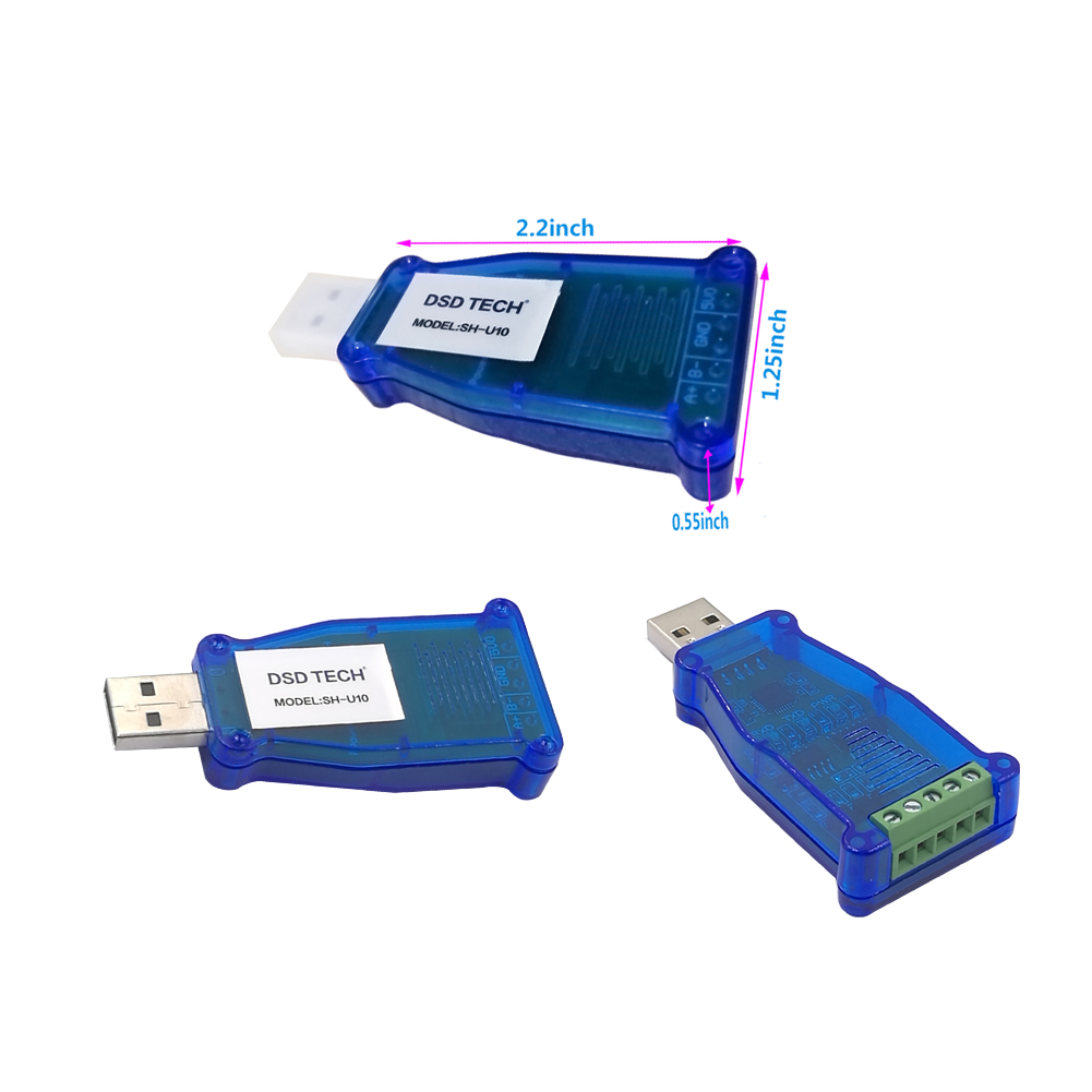 DSD TECH SH-U10L USB Zu RS485 Adapterkabel – 1,5 M, Für Windows, Mac, Linux, Inkl. Treiber