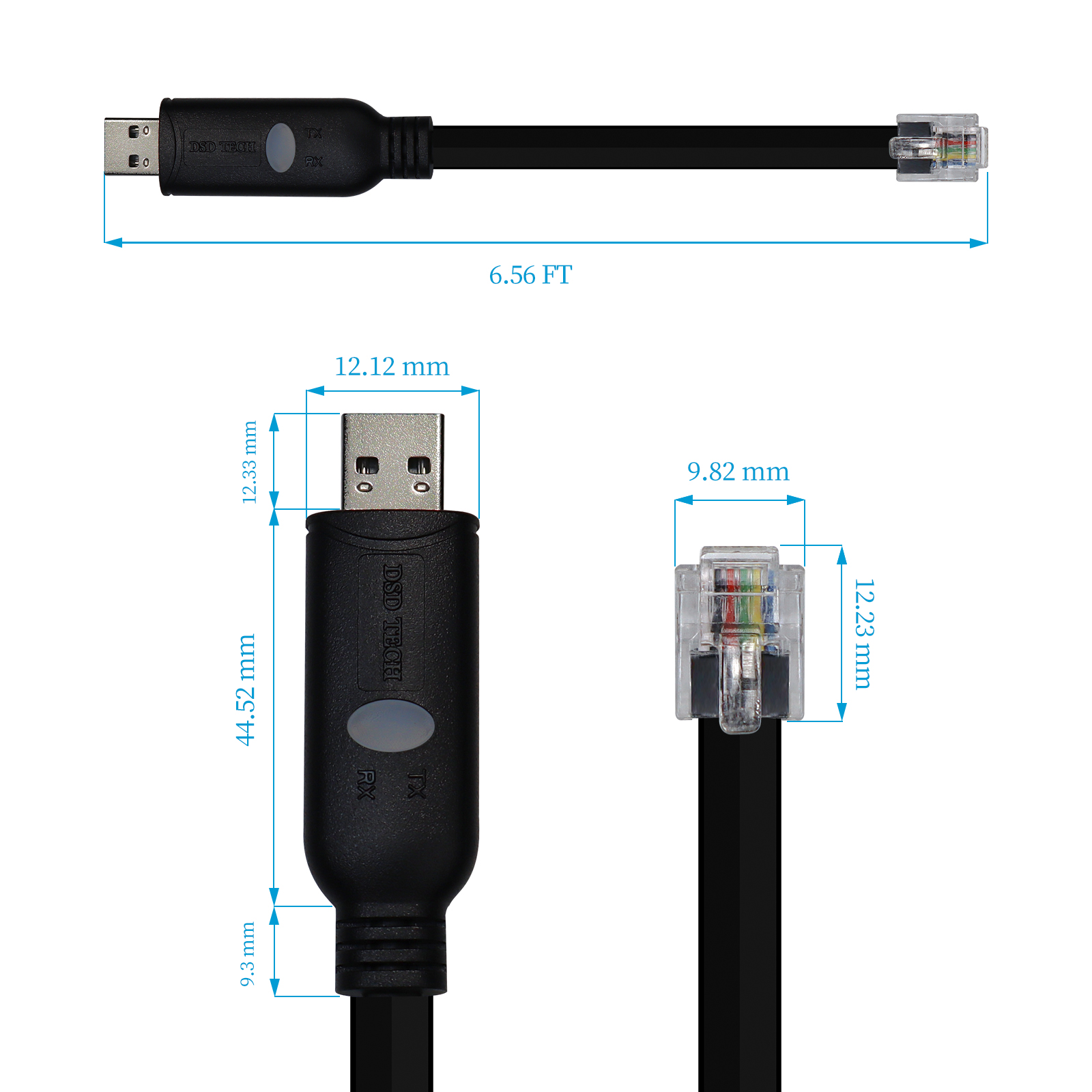 SH-RJ12S USB to RJ12 RS485 6P6C Serial Converter Cable