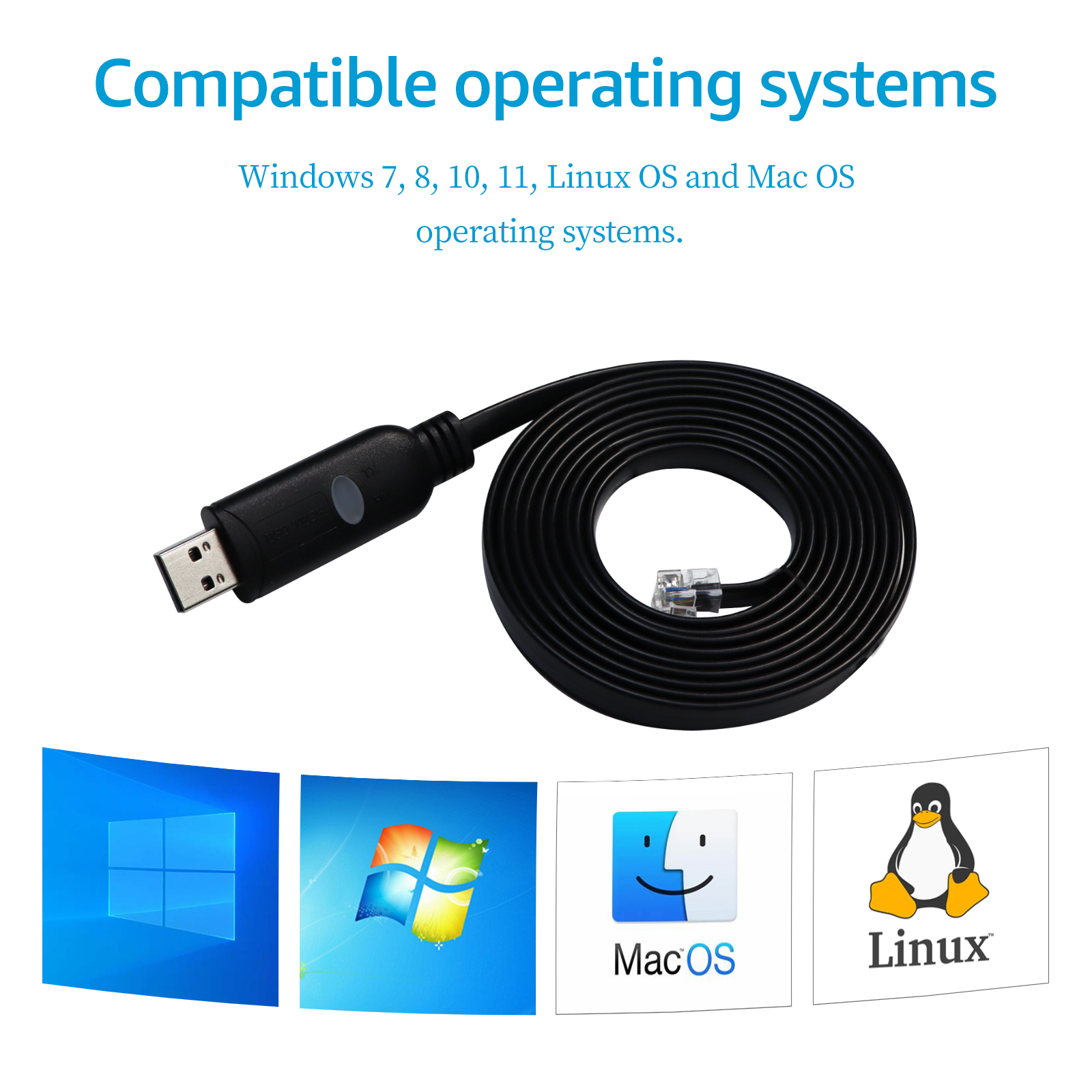 SH-RJ12S USB to RJ12 RS485 6P6C Serial Converter Cable