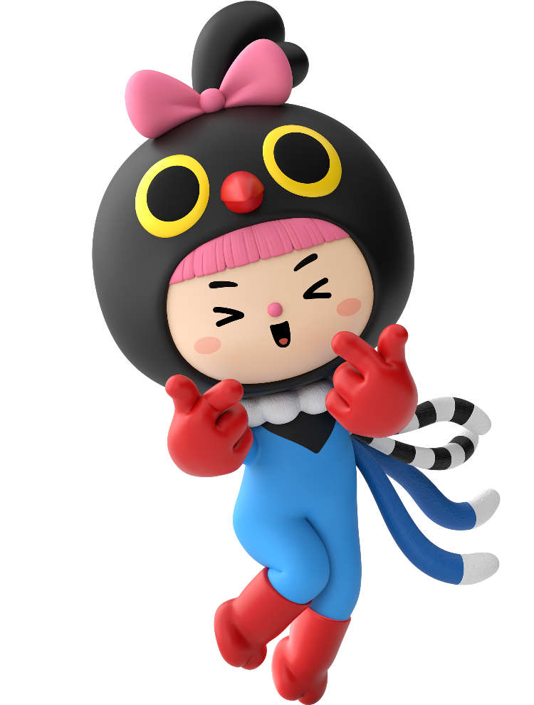 蓝鹊形象-女鹊宝Chress