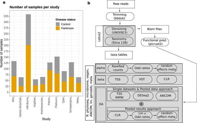 Meta-analysis of the Parkinson’s disease gut microbiome suggests alterations linked to intestinal inflammation