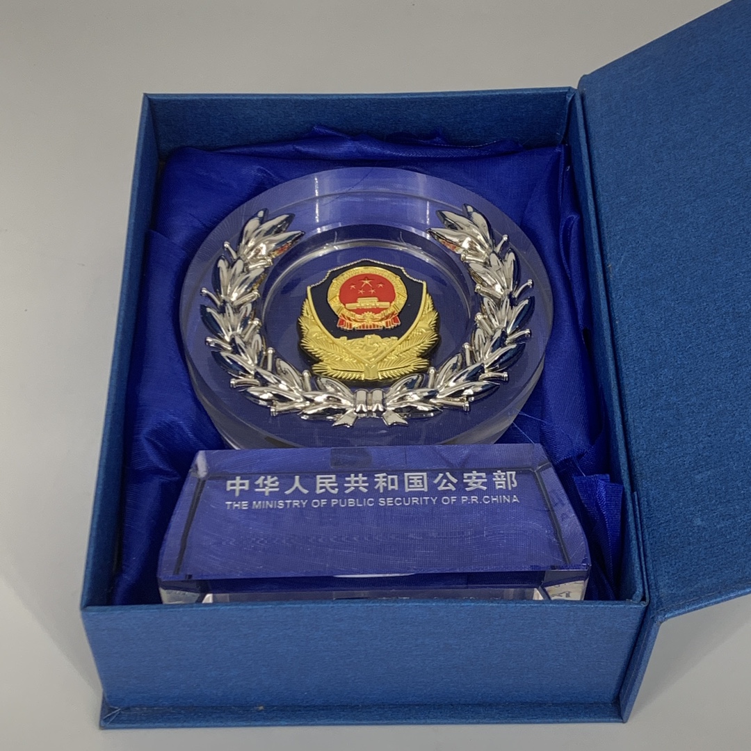 橄榄枝水晶纪念摆件