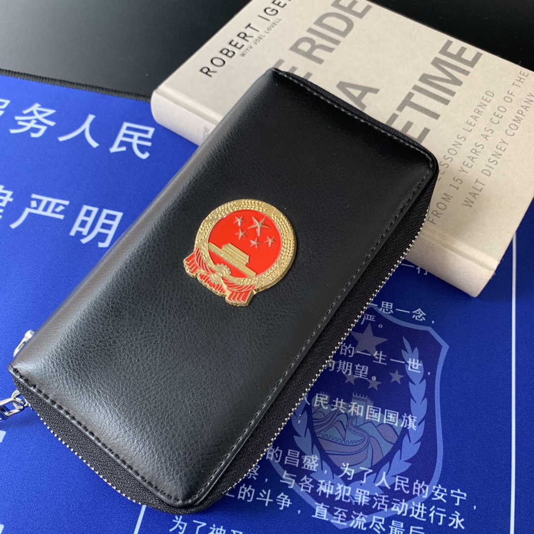 真皮国徽钱包