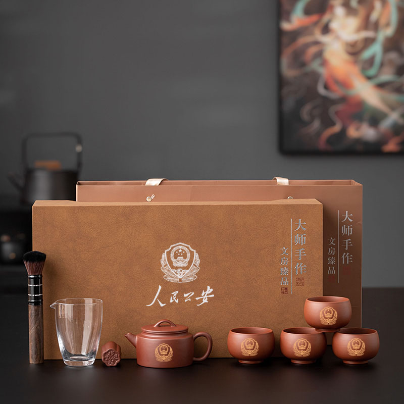 一壶四杯汉瓦壶套装