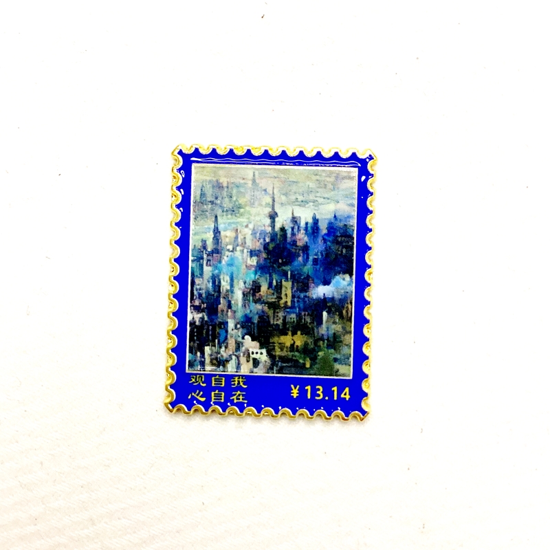 金属邮票旅游景区纪念品印logo油画艺术衍生品