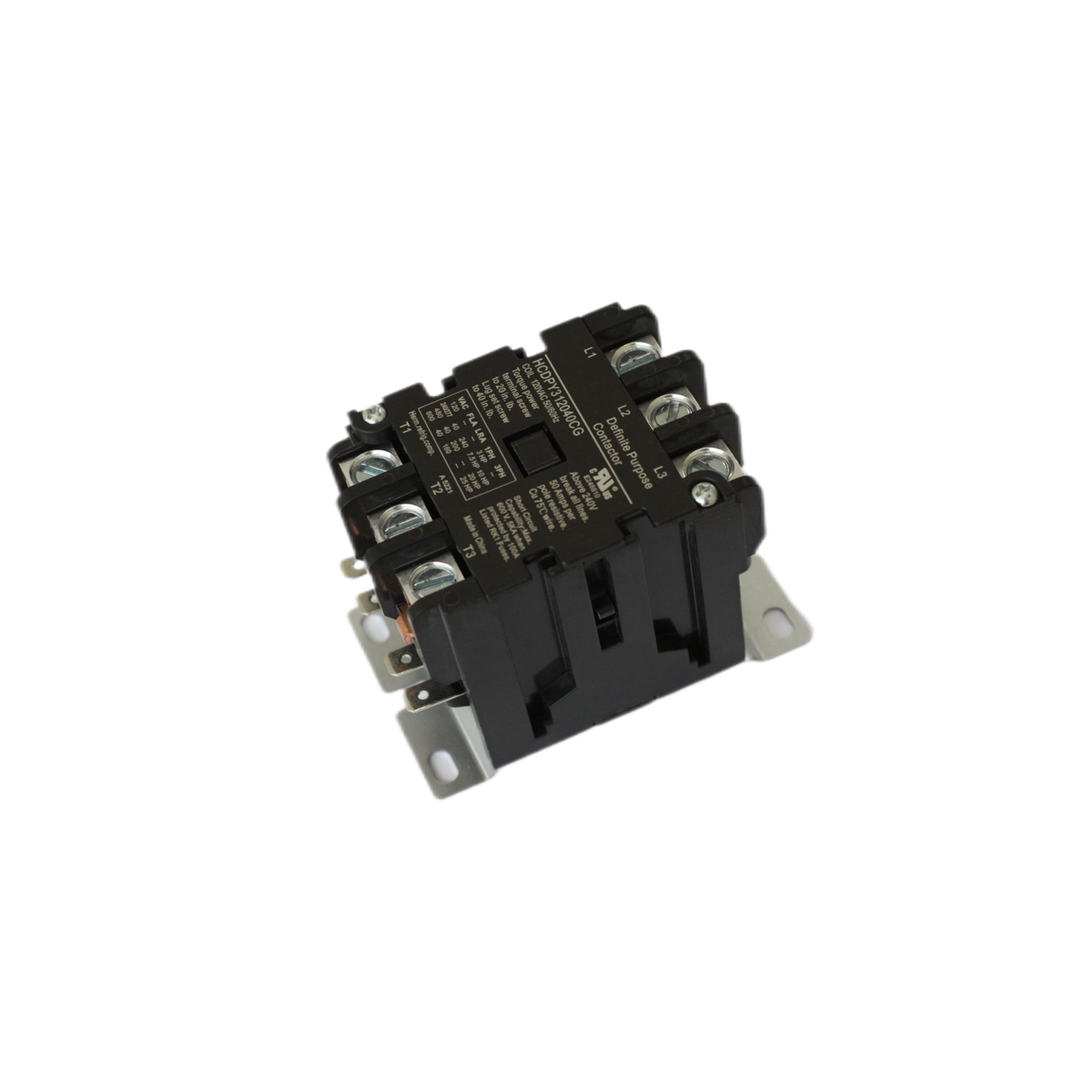 AC contactor (Hecheng Electric SA-3P-40A-120V)