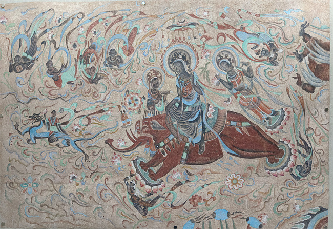 莫高窟329窟·盛唐·乘象入胎,付立宏118×168cm