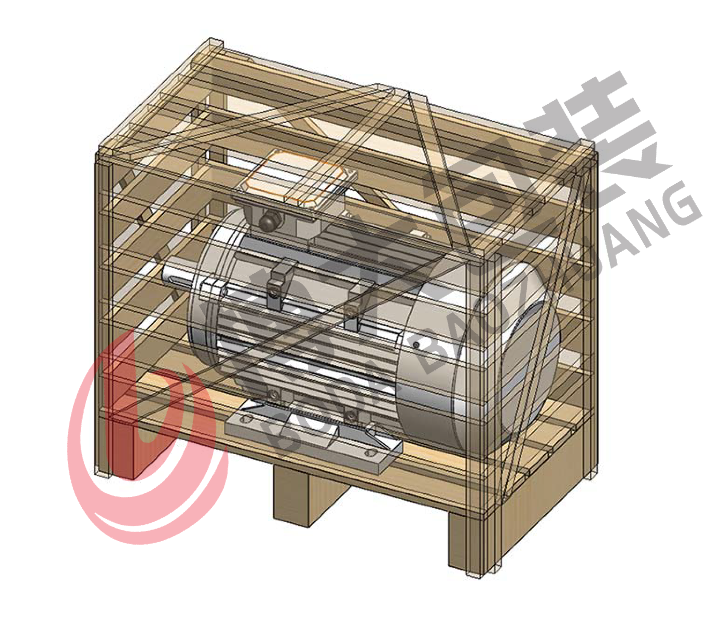 框架木箱电机