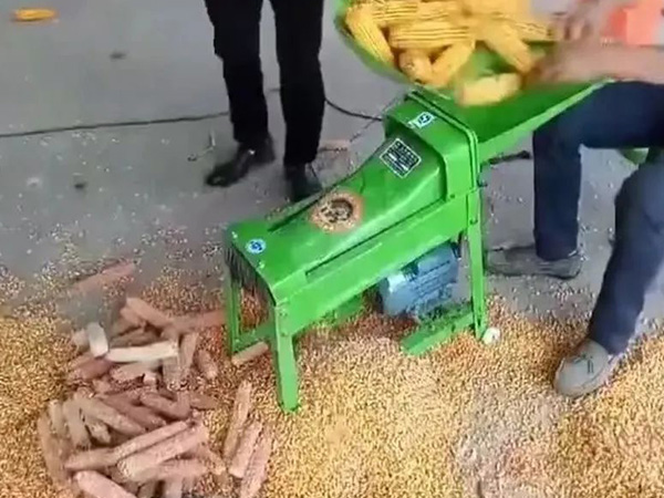 玉米丰收的季节到了，来看看新升级的玉米脱粒机吧！
