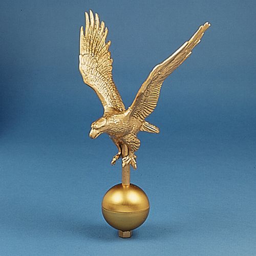 16 aluminum gold eagle top with globe_20230131_062924990