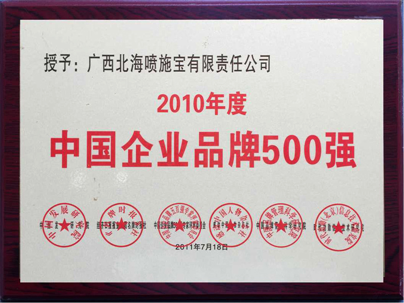 2010年中国企业品牌500强