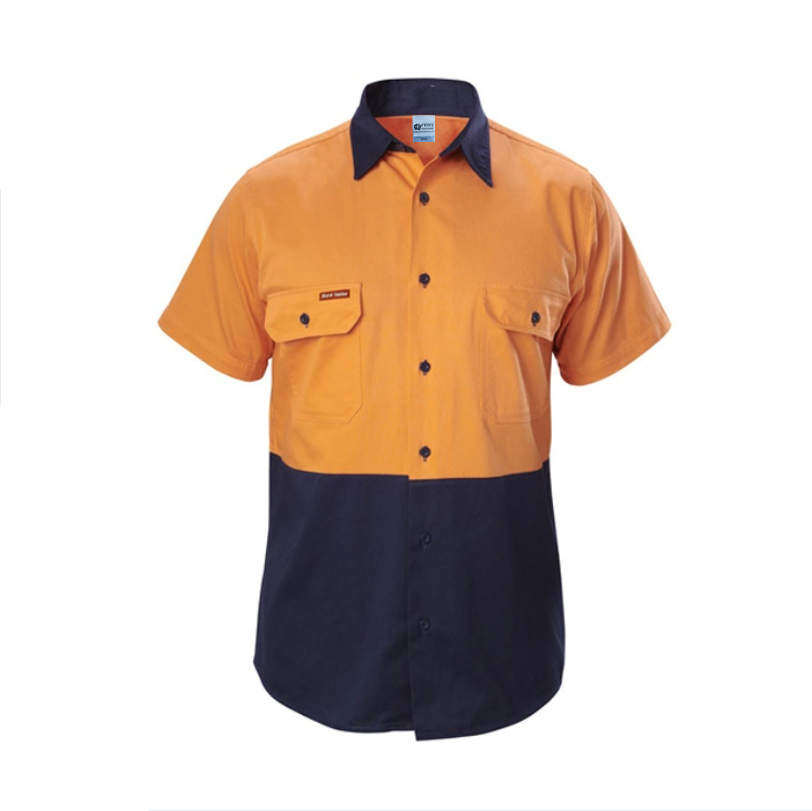 Men′s Hi Vis Short Sleeve Safety Work Wear Shirts