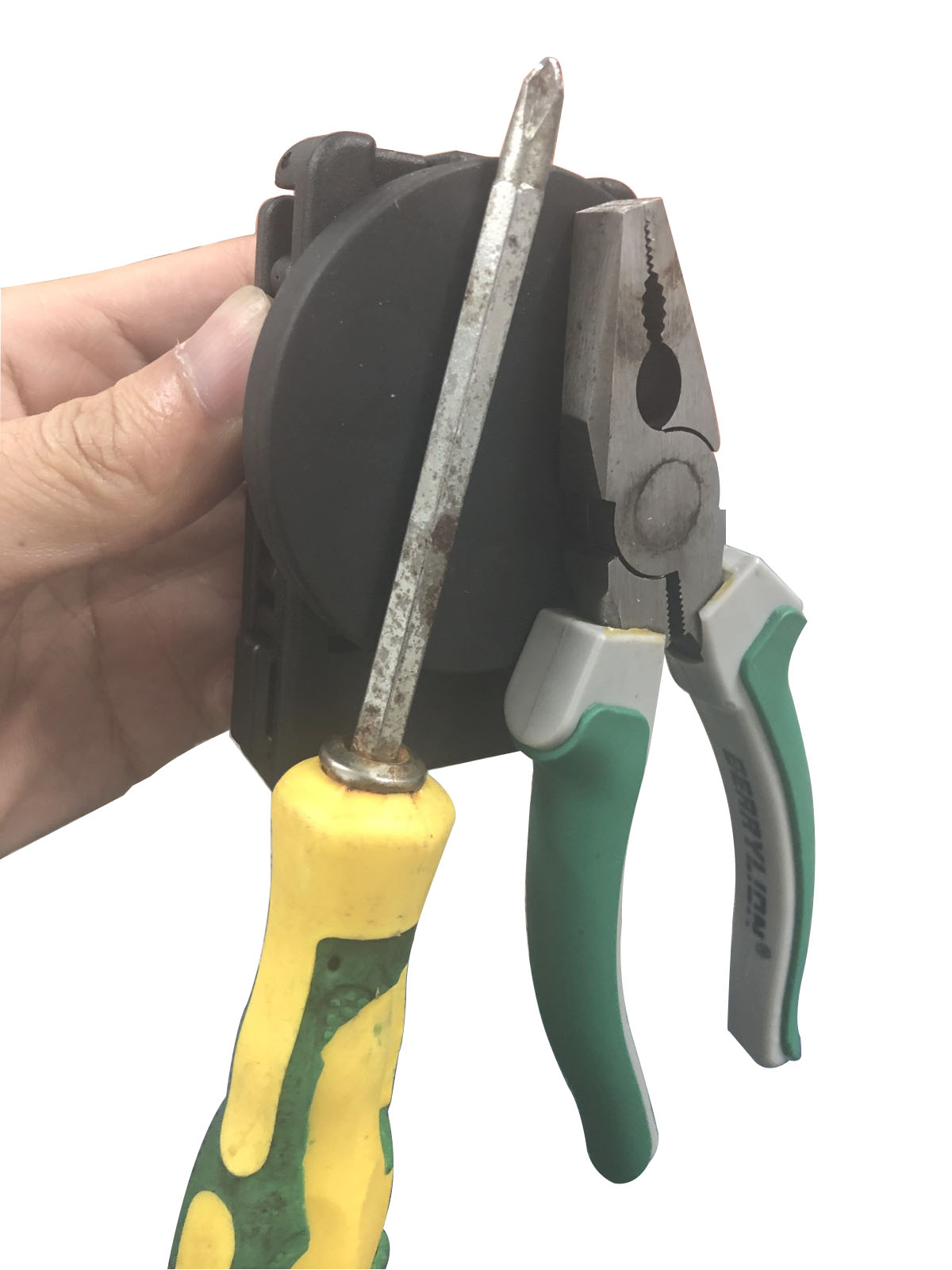 Magnetic belt tool holder