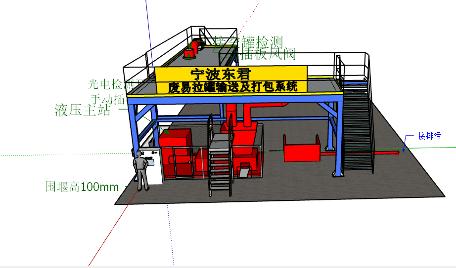 废易拉罐输送及打包系统