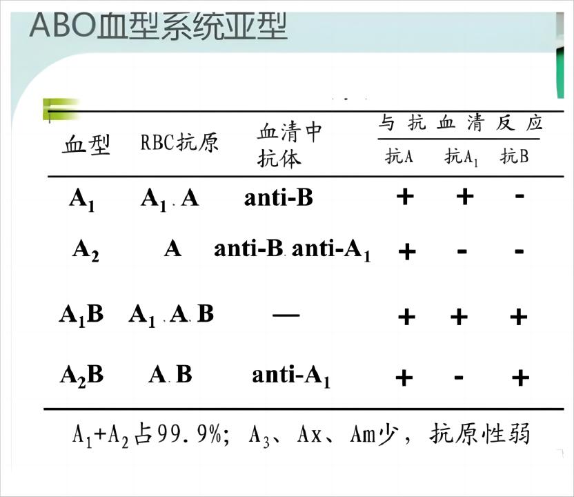 ABO血型系统亚型