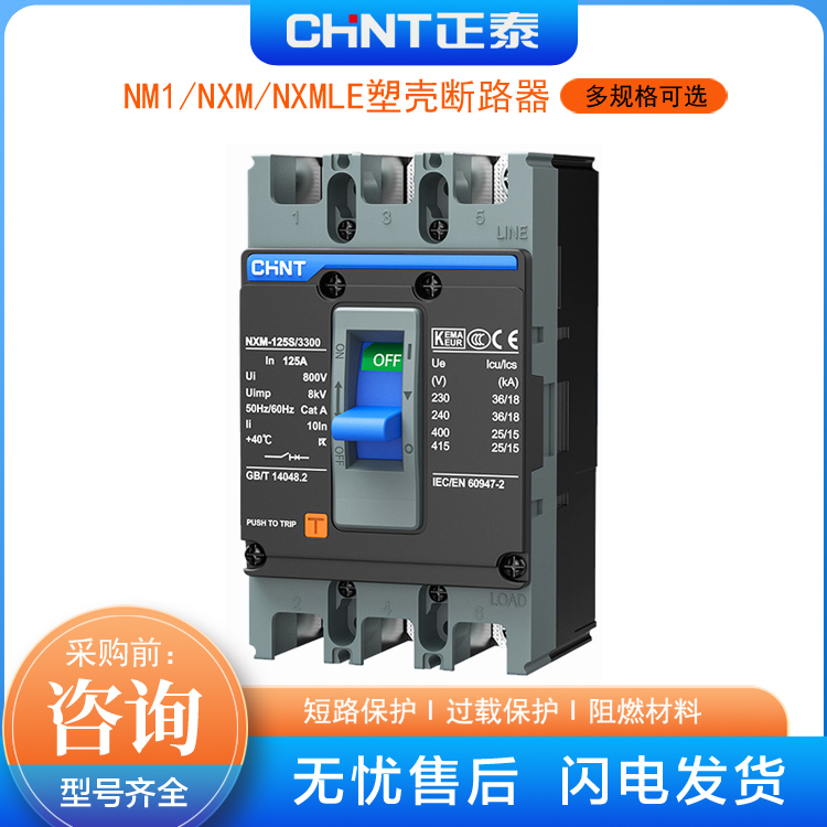 正泰NXM-125S/3300 250S/3300 塑壳断路保护器3P 4P 订购发货速度快