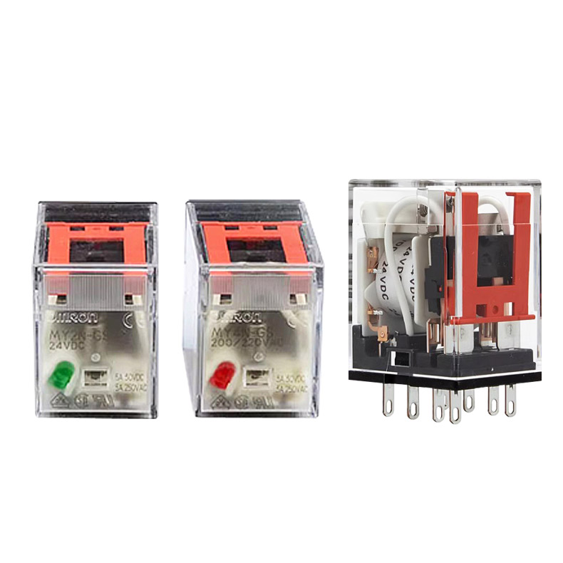 欧姆龙小型通用中间继电器交流断电延时12v24v220v安全直流大功率电磁