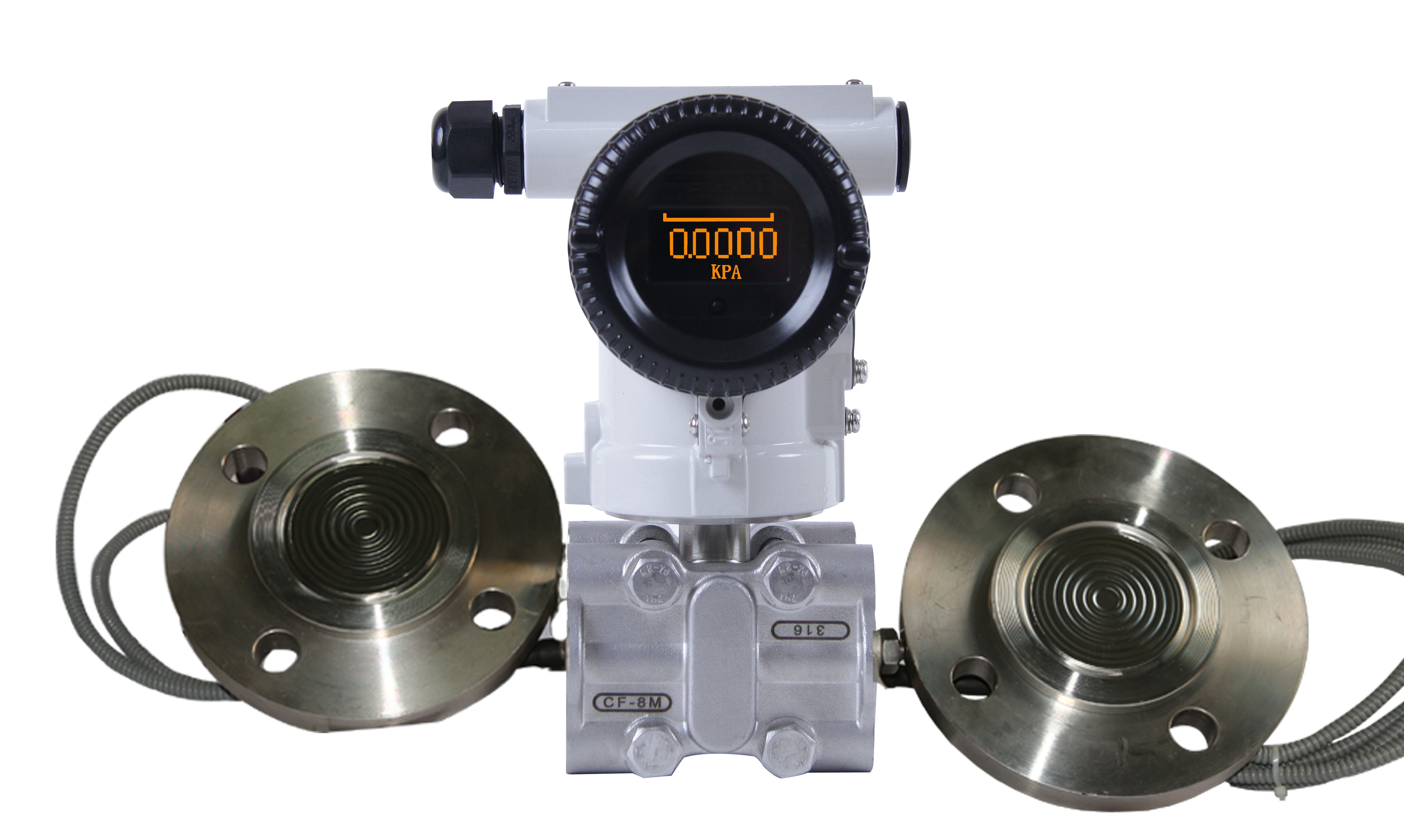 Coshare (China) XC3351RD Monocrystalline Silicon Remote Double Flanged Differential Gas/Liquid Pressure Transmitter/Sensor LED/OLED Digital Display High Accuracy 4~20mA/HART/RST375/RSM100 Modem IP67
