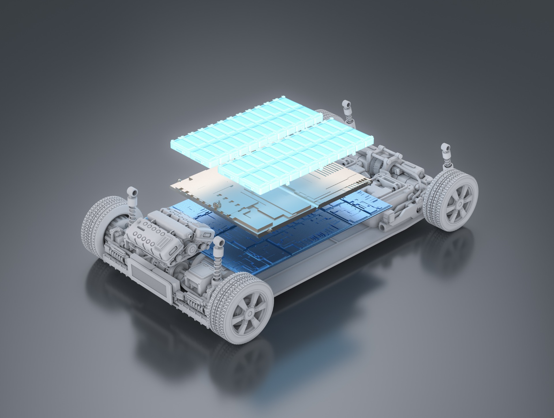 electric-car-with-pack-battery-cells-module-platform