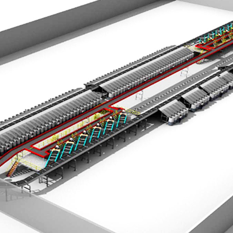 Loop cross belt sorter system