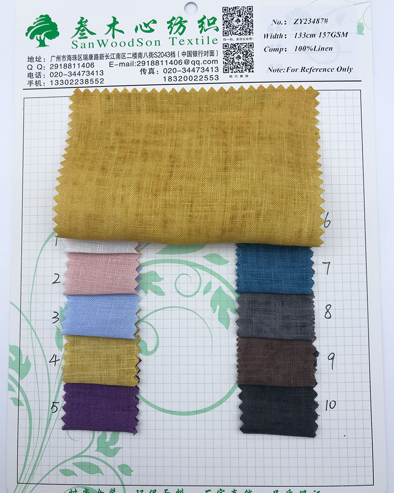 157GSM Two-tone color linen fabric ZY23487