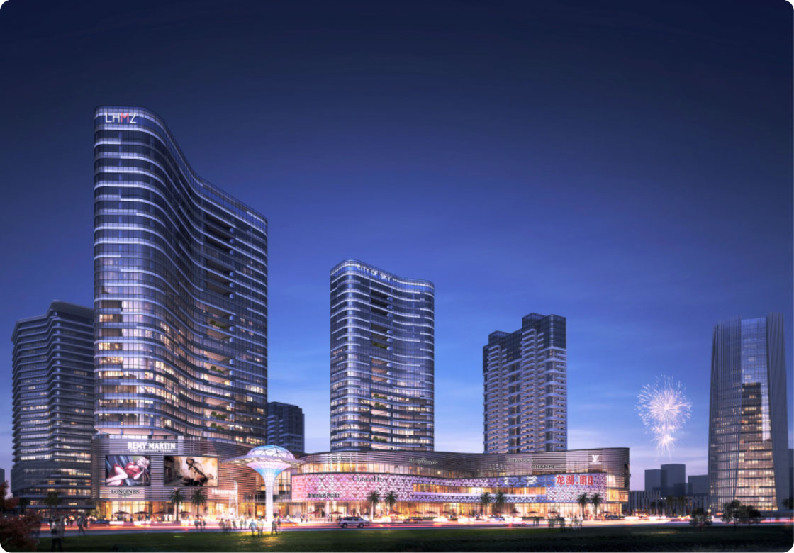 项目所在地：安徽淮南
开发商：淮南市聚龙辉置业有限公司
建筑规模：41万㎡
项目类型：商业城市综合体
服务类型：全过程委托开发管理
开业时间：待定