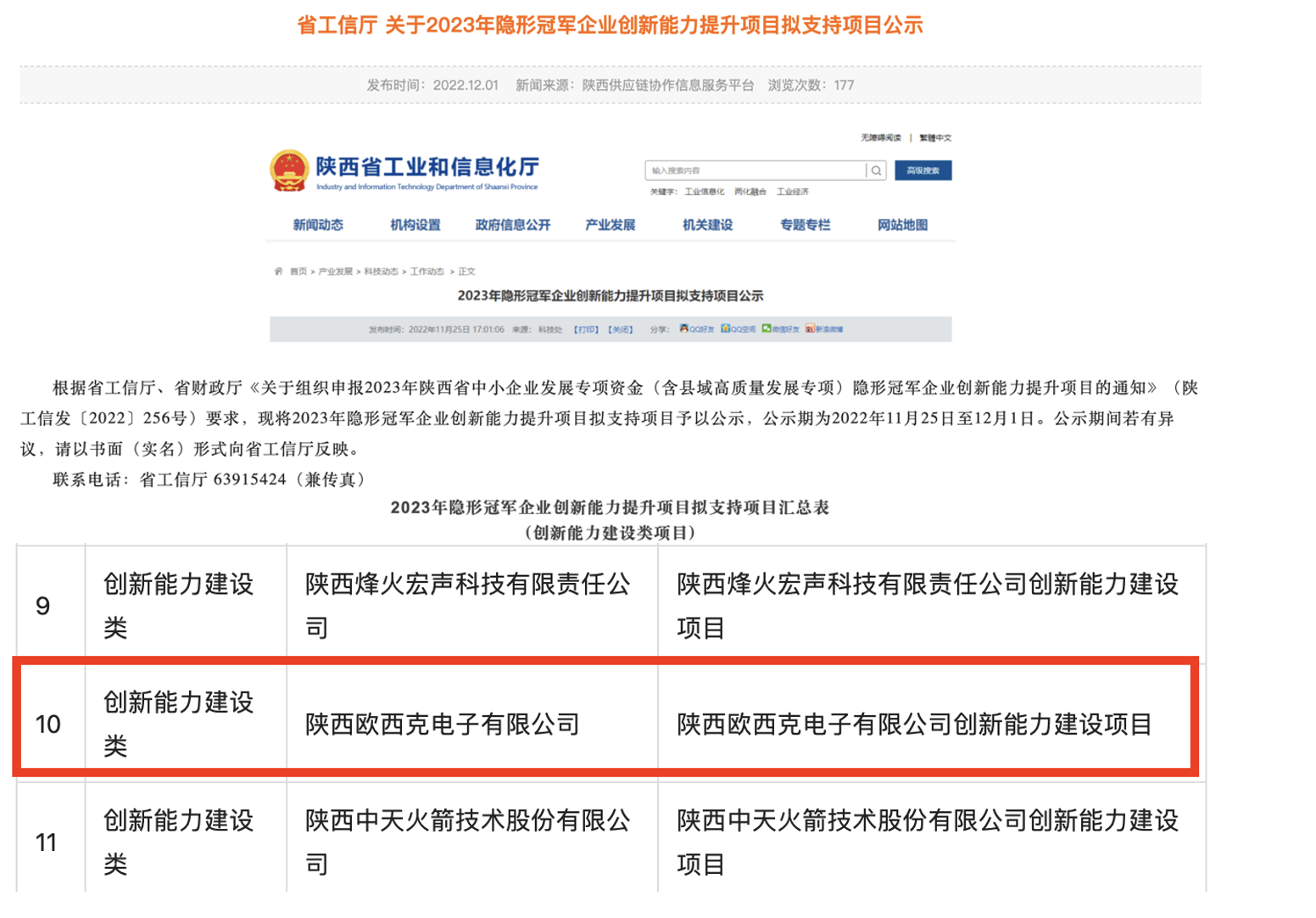 隐形冠军创新能力建设支持项目