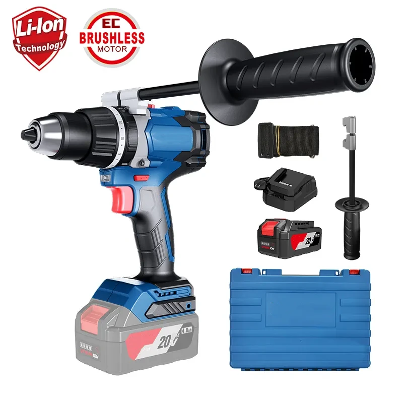 Hign Power Cordless Impact Driver Tools 20V 120N.m Brushless Hammer Drill