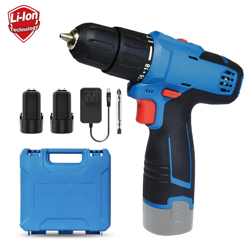 16V 38N.m High Torque Hammer Drill Kit Cordless Impact Drill