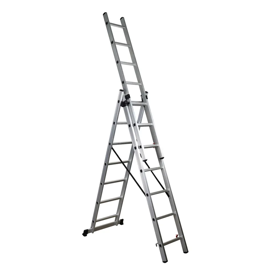 3 Section Ladder Aluminum Alloy Multi-Function Folding Ladder