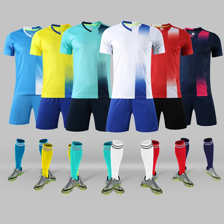 F060702 Thailand Soccer Sportswear Blank Football Kits Jersey