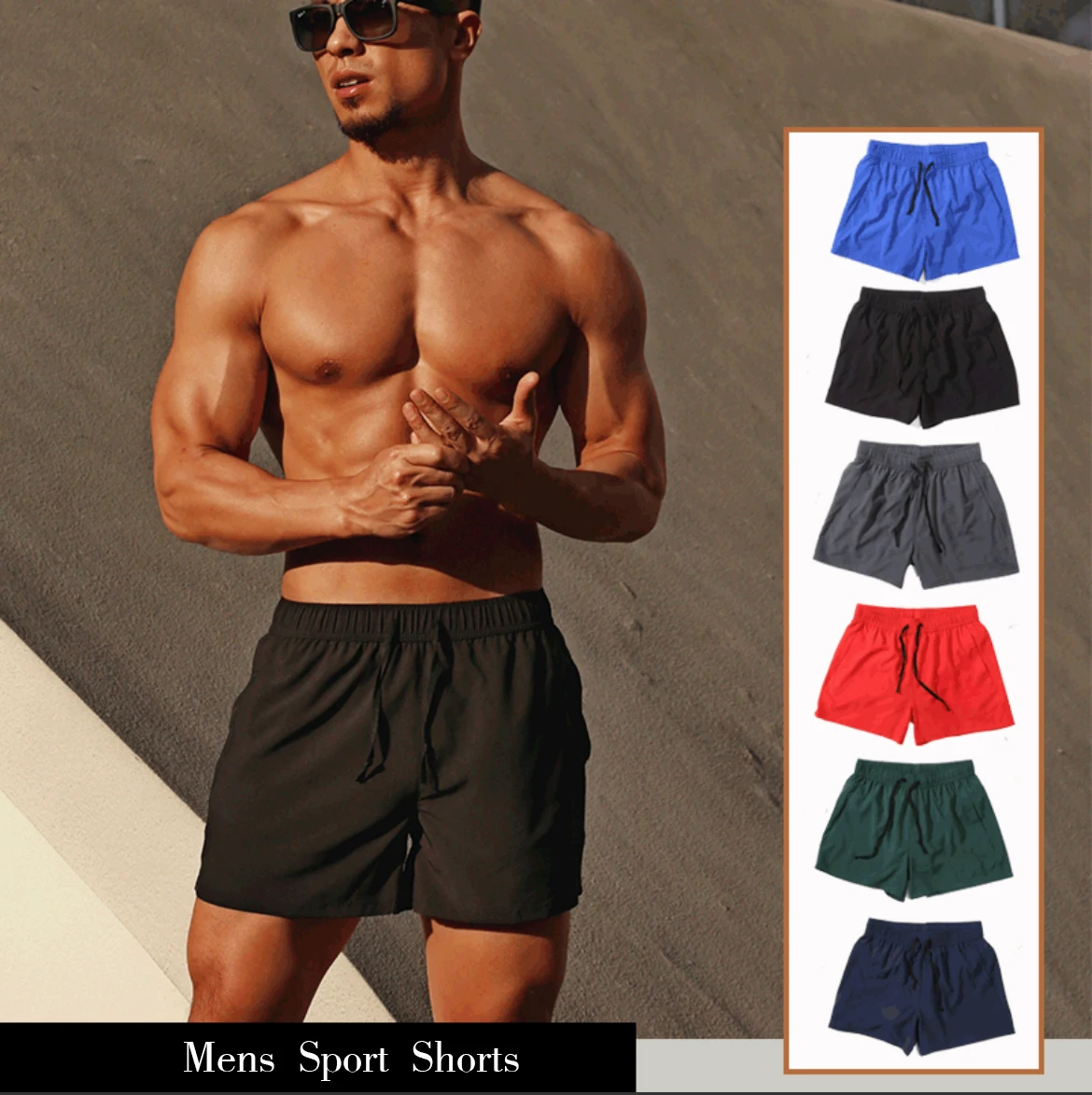 S3620 Athletic Gym Running Shorts for Men