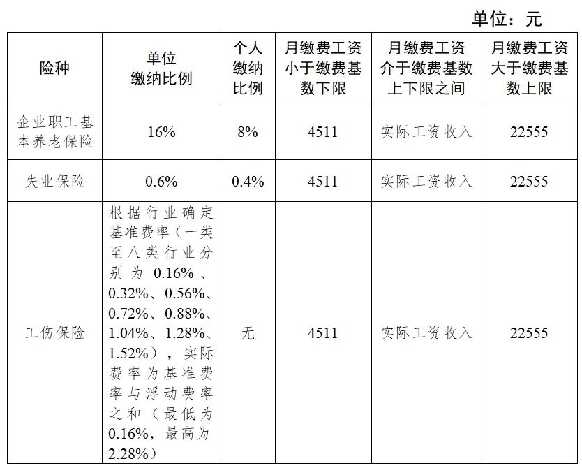 成都2024年度社保具体标准