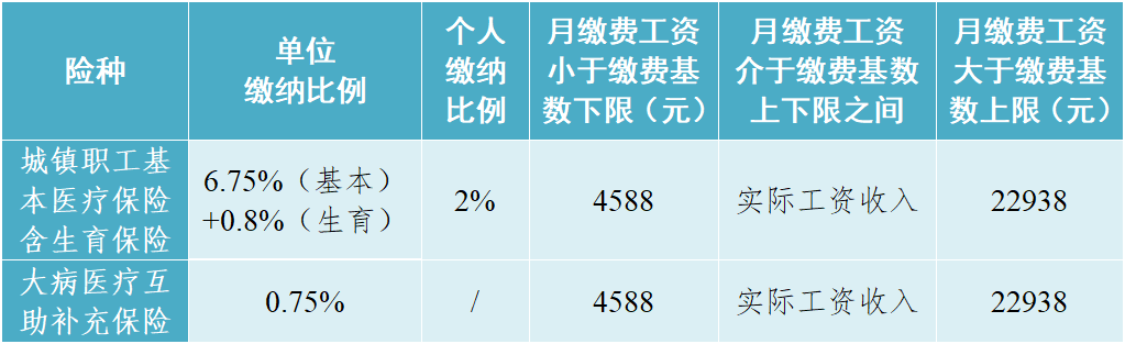 2025年成都市企业职工医保缴费标准